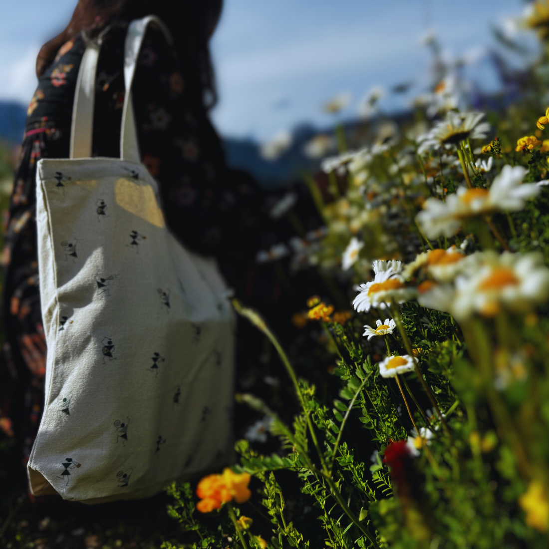 Warli Fiesta Fling Einkaufstasche