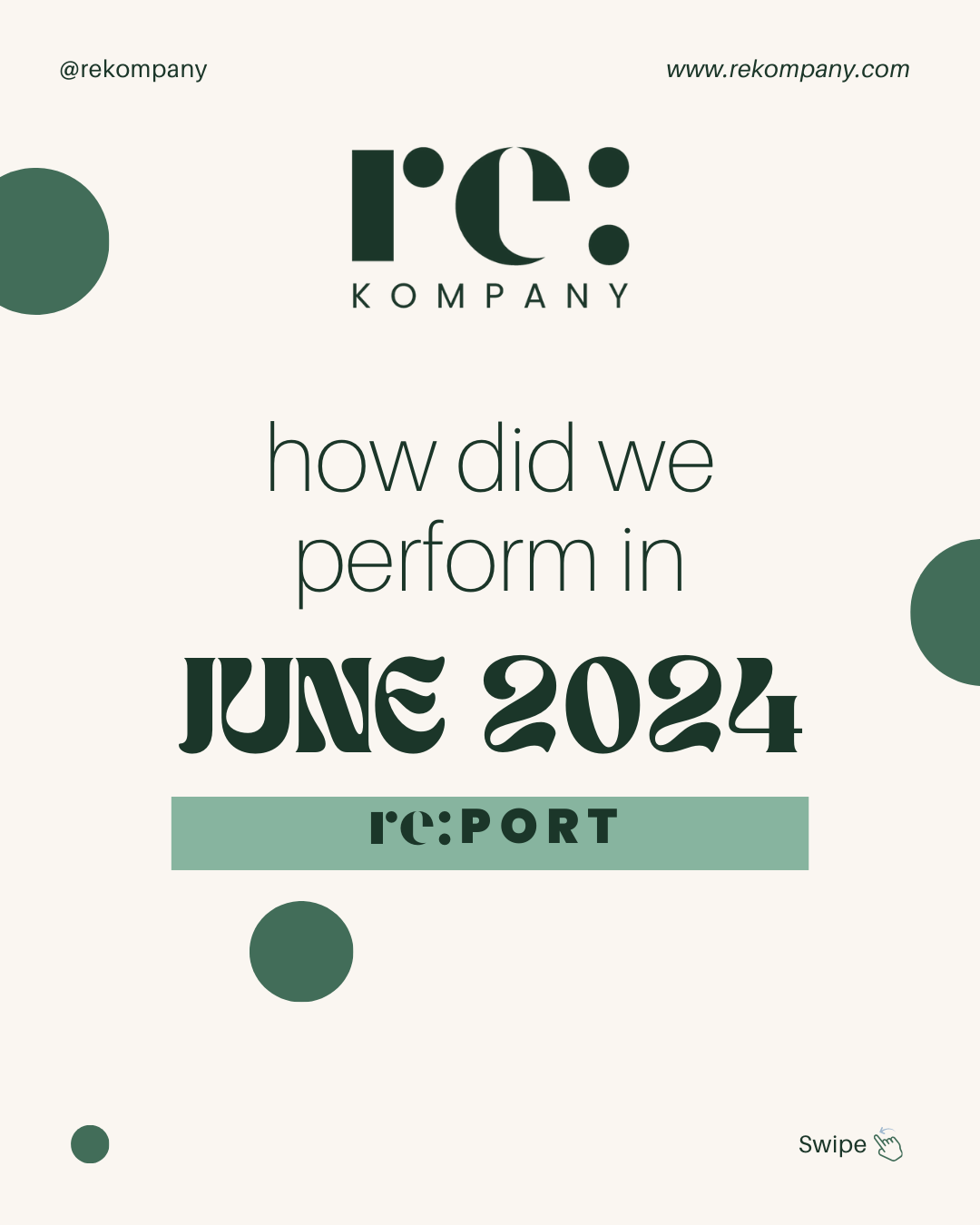 How did we perform in our first month? | June Report