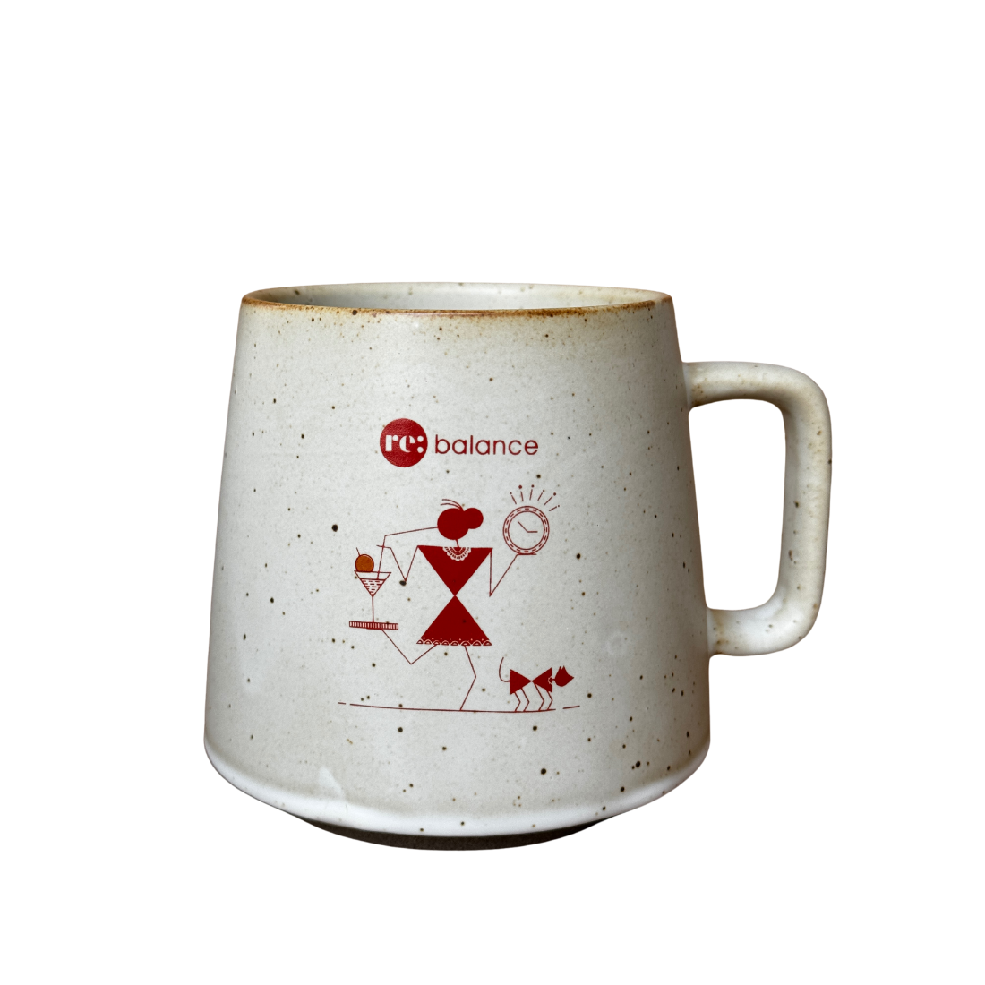 Rebalance Ceramic Coffee Mug | Inspired by Warli Painting | 330ml